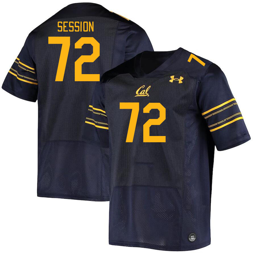 Men #72 T.J. Session California Golden Bears College Football Jerseys Stitched Sale-Navy